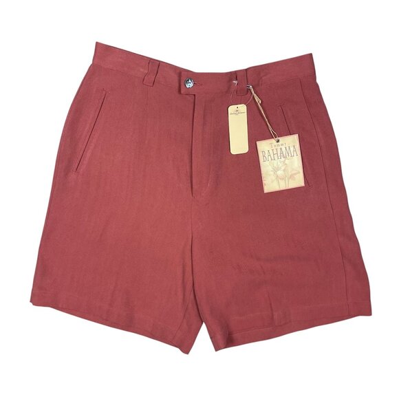 NWT Tommy Bahama Lucky Penny Shorts Size 10 Womens 100% Silk Bermuda Pleated - Picture 1 of 7